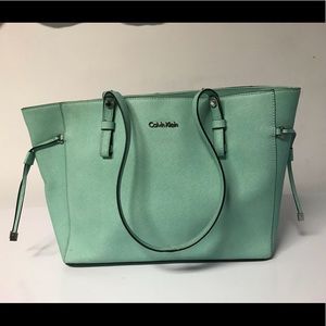 Teal Calvin Klein handbag
